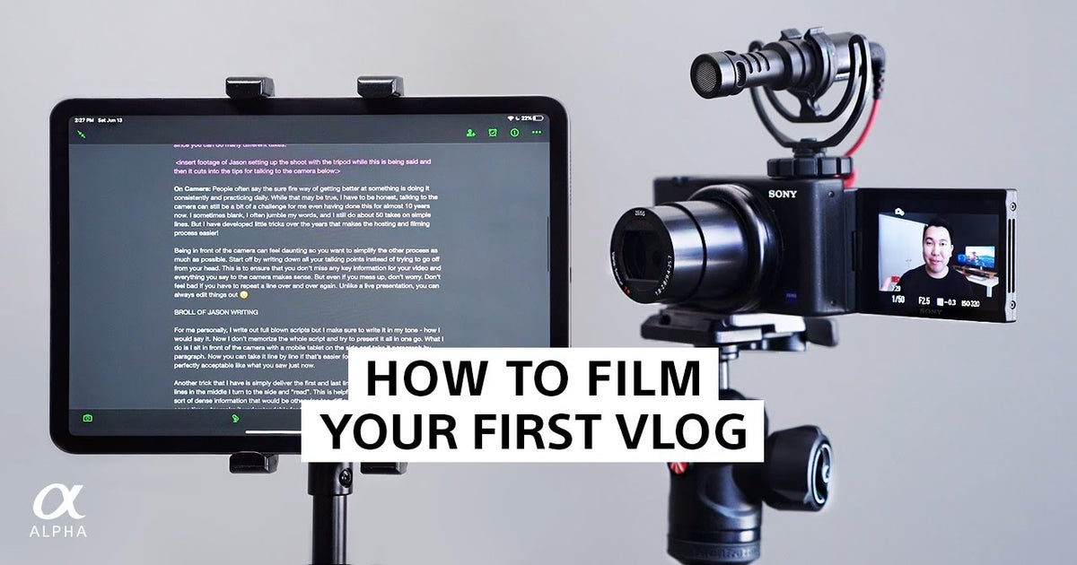Vlogging For Beginners Part 2: How To Film Your First Vlog | Sony ...